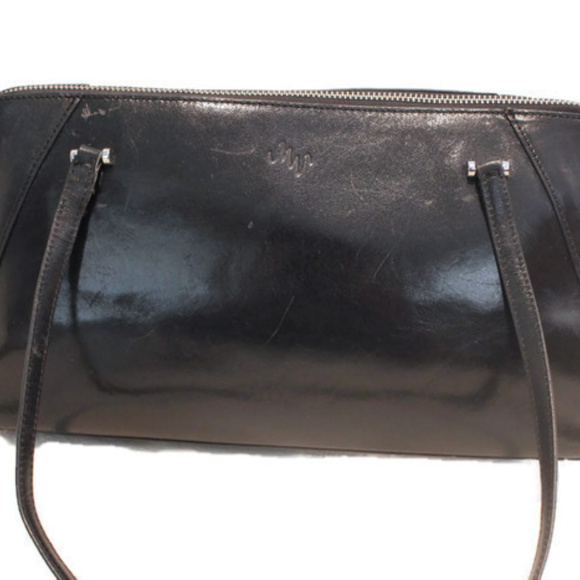 Black Leather Monsac Handbag - Picture 2 of 3